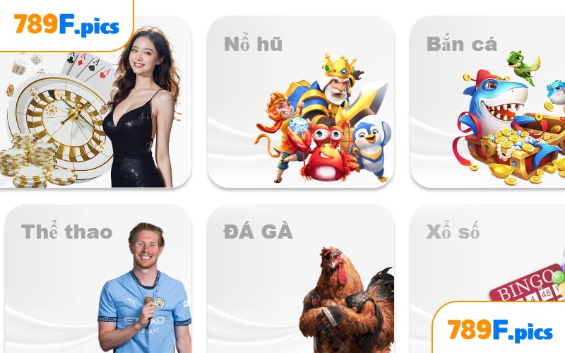 Kho game đa dạng ở nhà cái 789F cho cược thủ