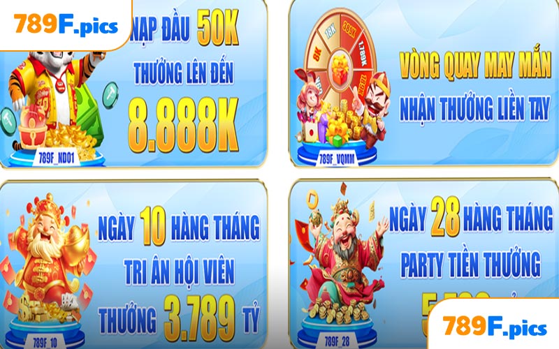 khuyến mãi chào mừng thành viên khi đăng ký 789F